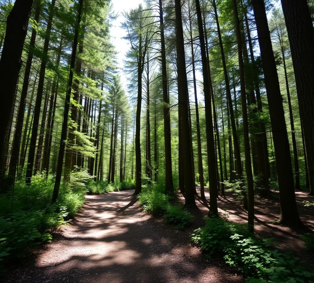 Walking trail through natural surroundings